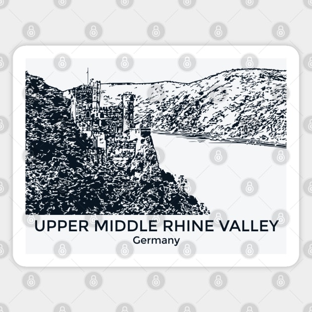 Upper Middle Rhine Valley - Germany Magnet by Lakeric